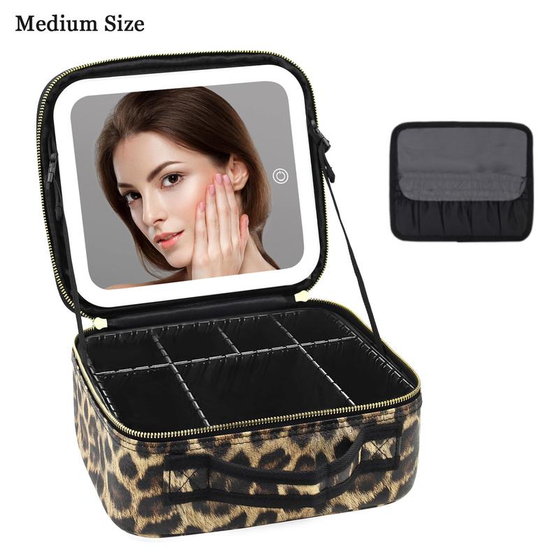 Lumé LED Travel Makeup Case — Lighted Mirror Cosmetic Organizer