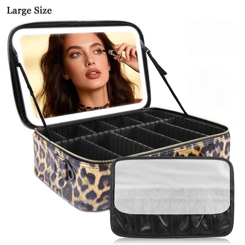 Lumé LED Travel Makeup Case — Lighted Mirror Cosmetic Organizer